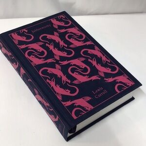 Jabberwocky by Lewis Carroll Navy clothbound w Pink Dragons Hardcover Classic